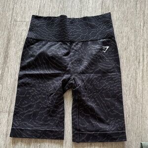 Gymshark Black patterned seamless bike shorts